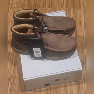 Unused Cody James Brown Leather Lace Up Waterproof Boots